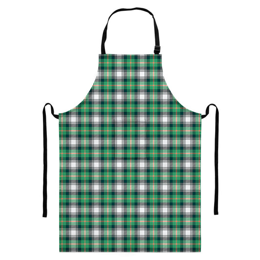 Saint Patrick's Day Tartan Pattern Print Bib Apron With Pocket