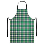 Saint Patrick's Day Tartan Pattern Print Bib Apron With Pocket