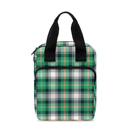 Saint Patrick's Day Tartan Pattern Print Bible Tote Bag