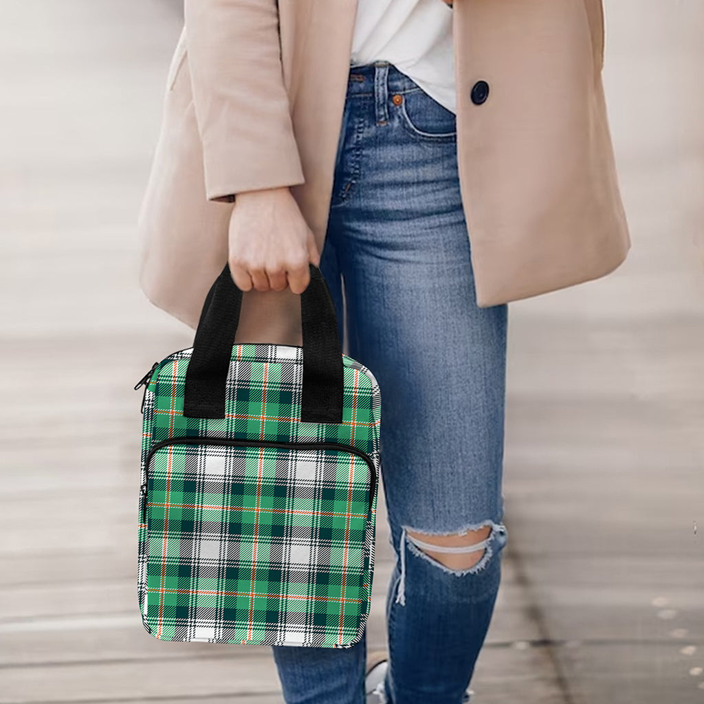 Saint Patrick's Day Tartan Pattern Print Bible Tote Bag