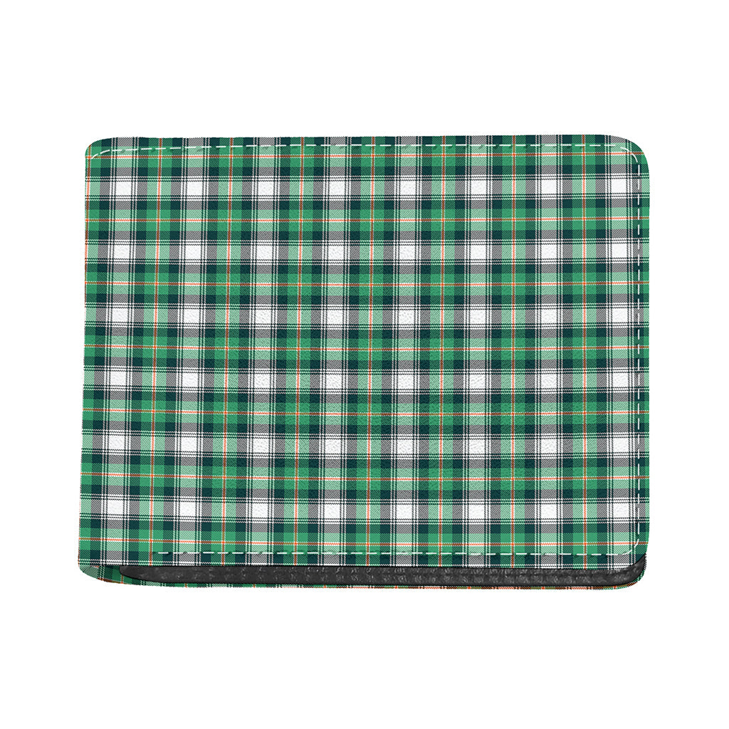 Saint Patrick's Day Tartan Pattern Print Bifold Wallet