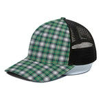 Saint Patrick's Day Tartan Pattern Print Black Mesh Trucker Cap