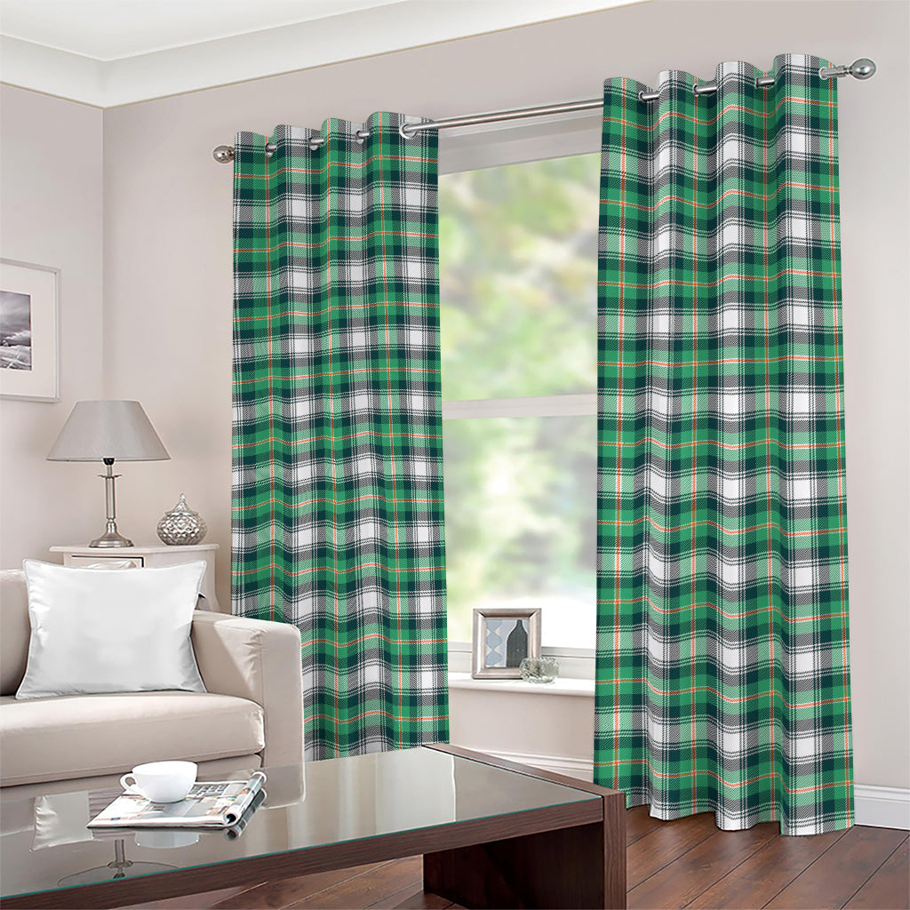 Saint Patrick's Day Tartan Pattern Print Blackout Grommet Curtains