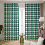 Saint Patrick's Day Tartan Pattern Print Blackout Pencil Pleat Curtains