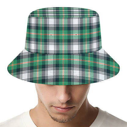 Saint Patrick's Day Tartan Pattern Print Bucket Hat