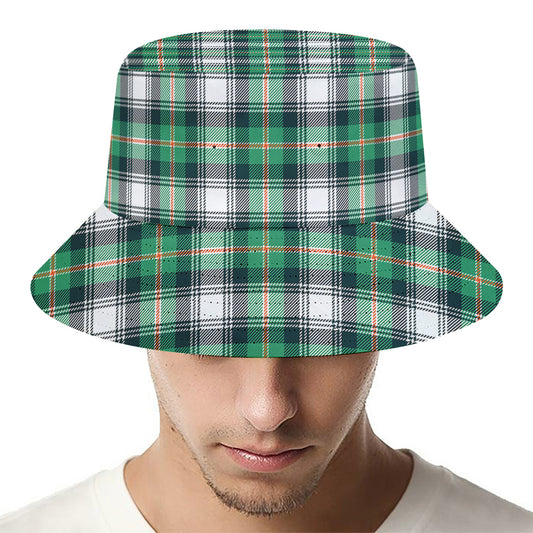Saint Patrick's Day Tartan Pattern Print Bucket Hat