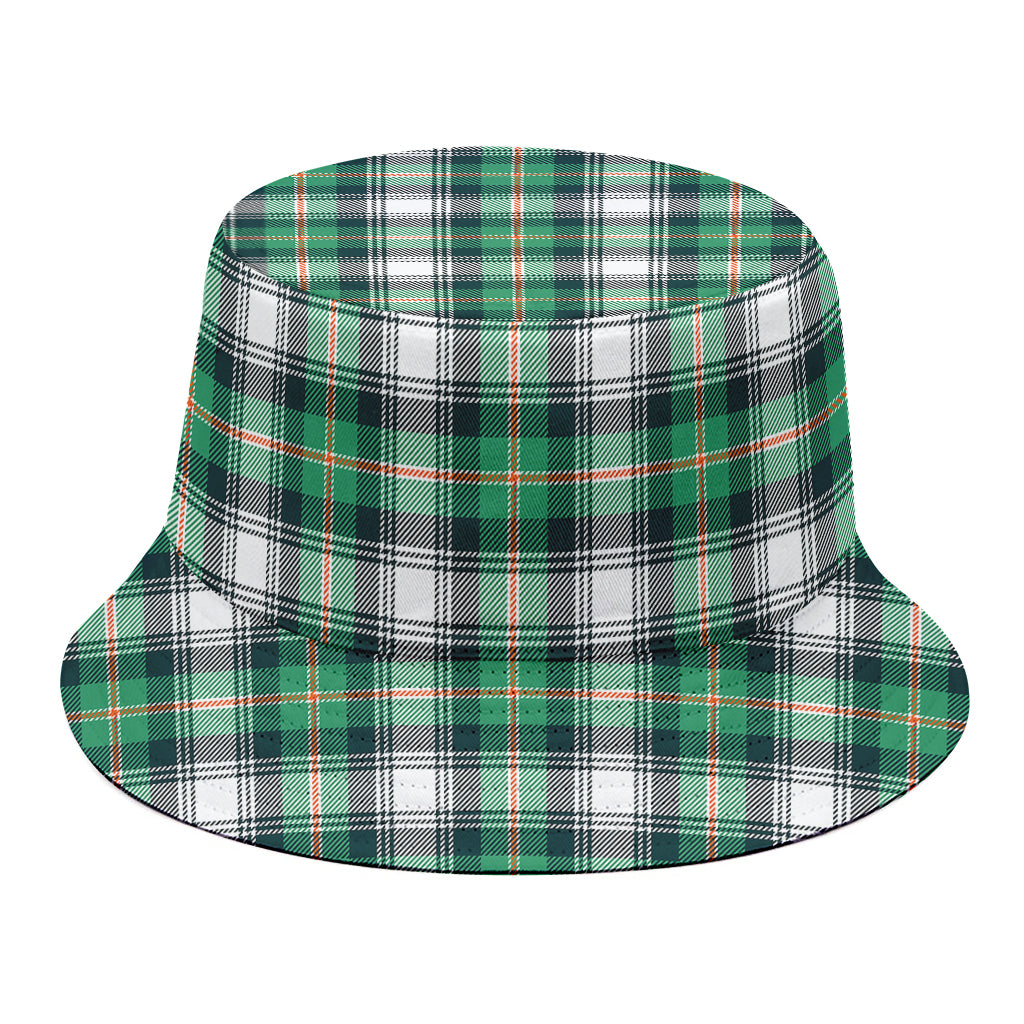 Saint Patrick's Day Tartan Pattern Print Bucket Hat