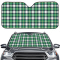 Saint Patrick's Day Tartan Pattern Print Car Windshield Sun Shade