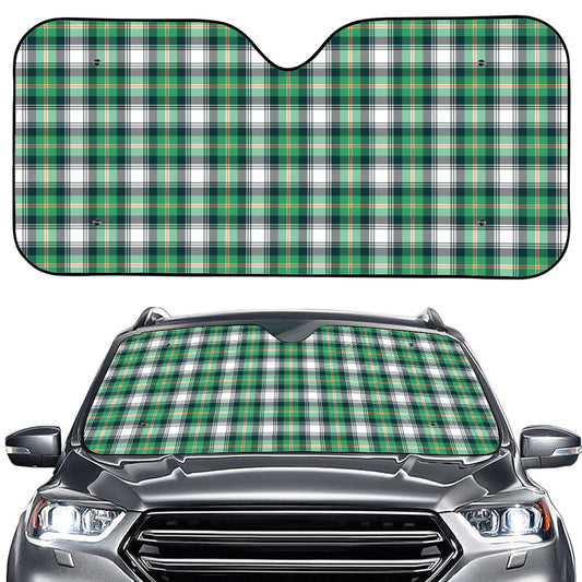 Saint Patrick's Day Tartan Pattern Print Car Windshield Sun Shade