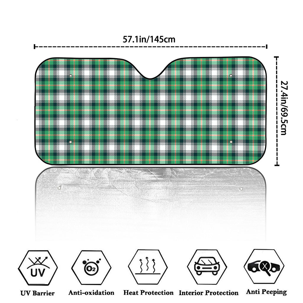 Saint Patrick's Day Tartan Pattern Print Car Windshield Sun Shade