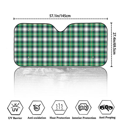 Saint Patrick's Day Tartan Pattern Print Car Windshield Sun Shade