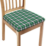 Saint Patrick's Day Tartan Pattern Print Chair Cushion Cover
