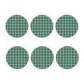 Saint Patrick's Day Tartan Pattern Print Coaster Set