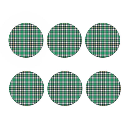 Saint Patrick's Day Tartan Pattern Print Coaster Set