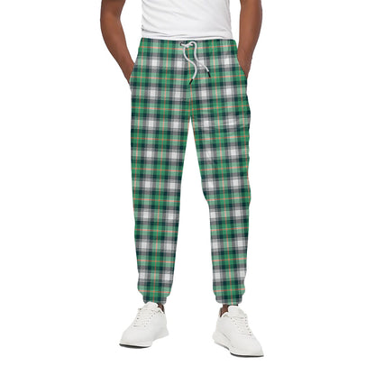 Saint Patrick's Day Tartan Pattern Print Cotton Pants