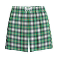 Saint Patrick's Day Tartan Pattern Print Cotton Shorts