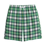 Saint Patrick's Day Tartan Pattern Print Cotton Shorts