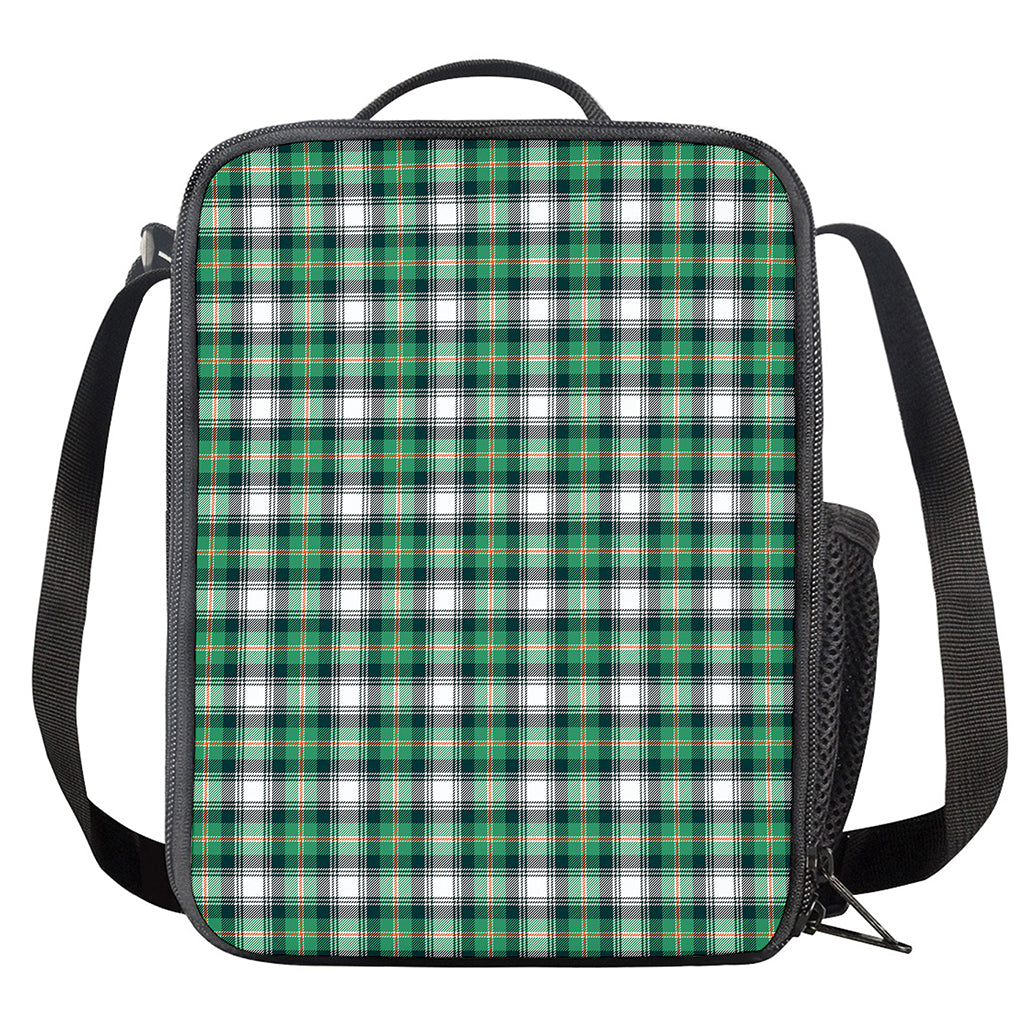 Saint Patrick's Day Tartan Pattern Print Crossbody Lunch Bag