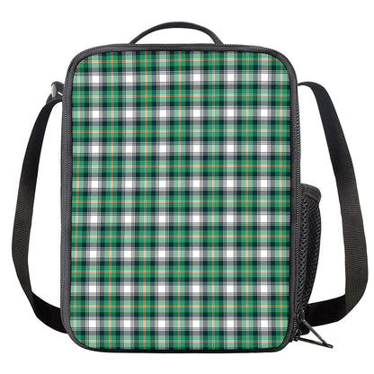 Saint Patrick's Day Tartan Pattern Print Crossbody Lunch Bag