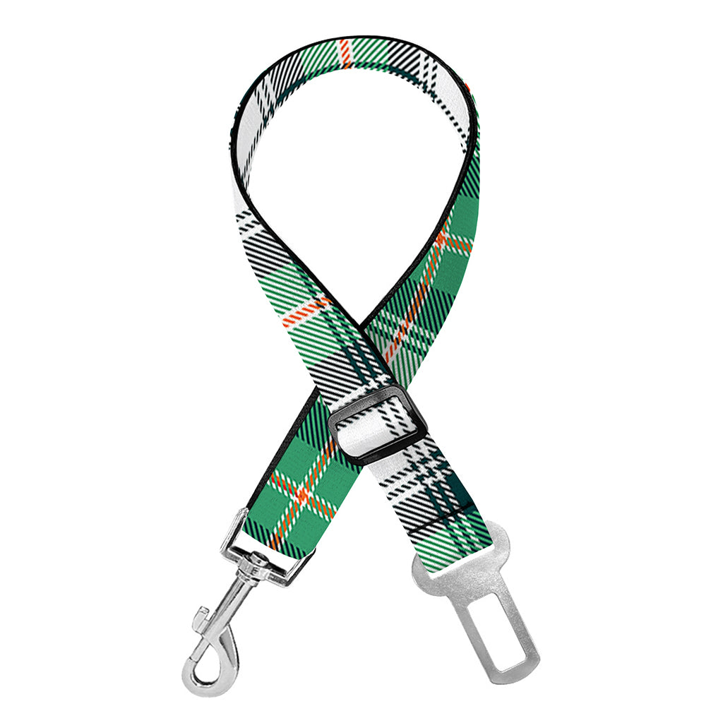 Saint Patrick's Day Tartan Pattern Print Dog Seat Belt