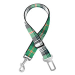 Saint Patrick's Day Tartan Pattern Print Dog Seat Belt