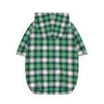 Saint Patrick's Day Tartan Pattern Print Dog Zip Up Hoodie