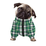 Saint Patrick's Day Tartan Pattern Print Dog Zip Up Jacket