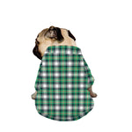 Saint Patrick's Day Tartan Pattern Print Dog Zip Up Jacket