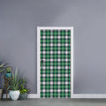 Saint Patrick's Day Tartan Pattern Print Door Sticker