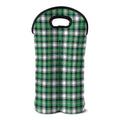 Saint Patrick's Day Tartan Pattern Print Double Neoprene Wine Tote