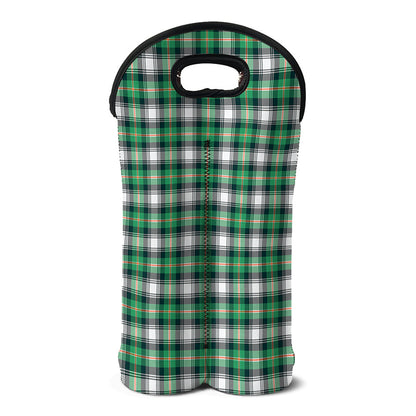 Saint Patrick's Day Tartan Pattern Print Double Neoprene Wine Tote