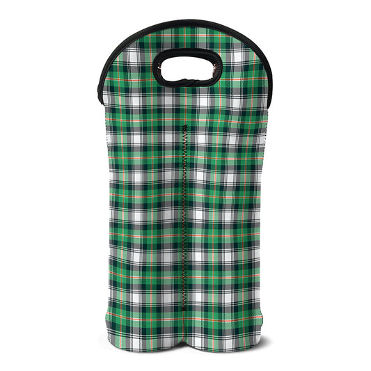 Saint Patrick's Day Tartan Pattern Print Double Neoprene Wine Tote