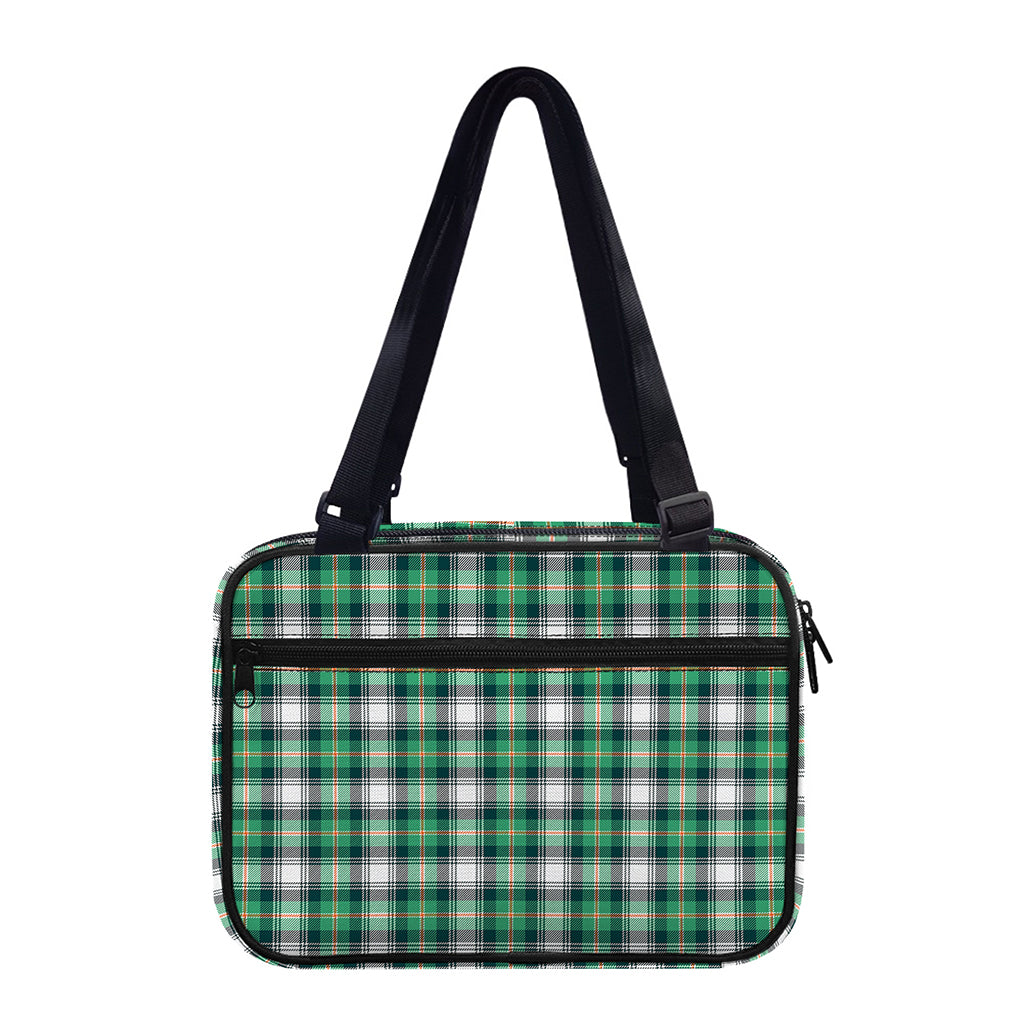 Saint Patrick's Day Tartan Pattern Print Double Strap Bible Bag