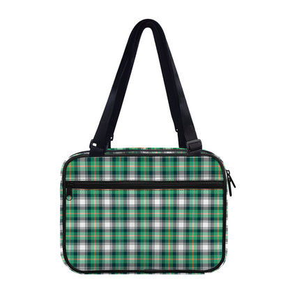 Saint Patrick's Day Tartan Pattern Print Double Strap Bible Bag