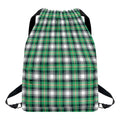 Saint Patrick's Day Tartan Pattern Print Drawstring Backpack