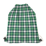 Saint Patrick's Day Tartan Pattern Print Drawstring Bag