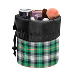 Saint Patrick's Day Tartan Pattern Print Drawstring Makeup Bag