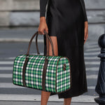 Saint Patrick's Day Tartan Pattern Print Duffle Bag