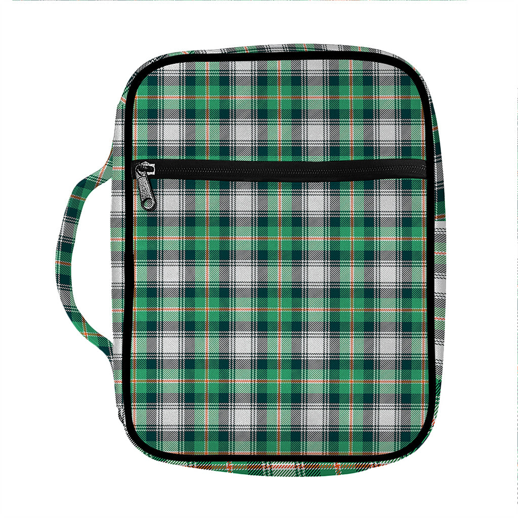 Saint Patrick's Day Tartan Pattern Print Front Pocket Bible Bag