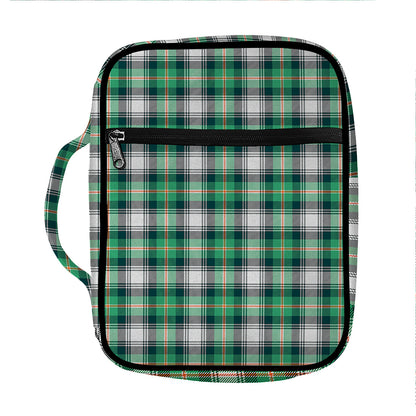 Saint Patrick's Day Tartan Pattern Print Front Pocket Bible Bag
