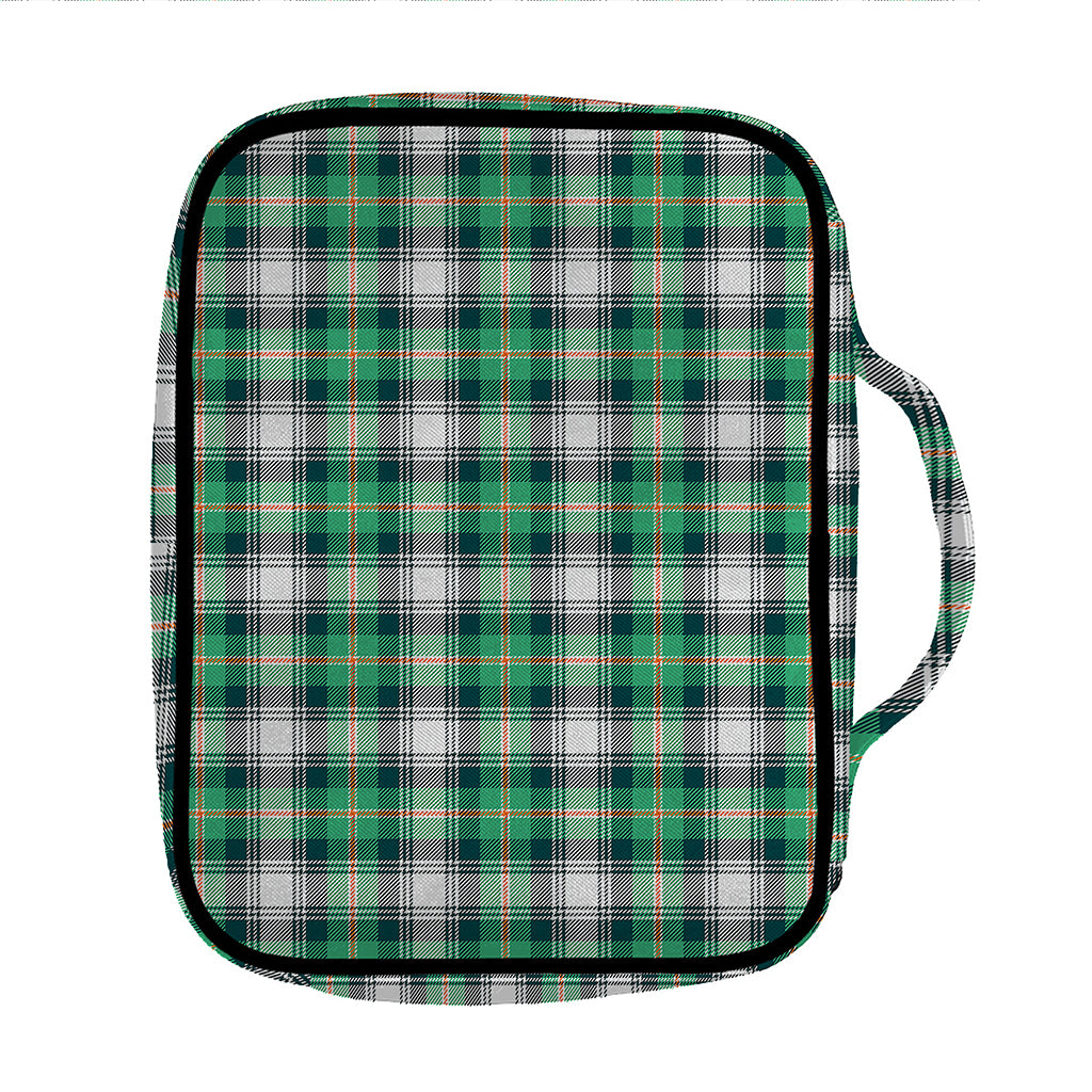 Saint Patrick's Day Tartan Pattern Print Front Pocket Bible Bag