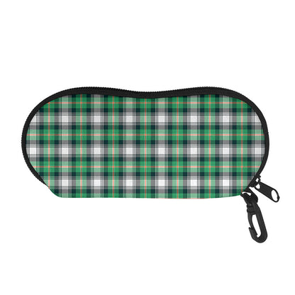Saint Patrick's Day Tartan Pattern Print Glasses Case