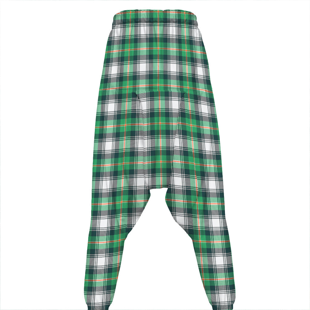 Saint Patrick's Day Tartan Pattern Print Hammer Pants