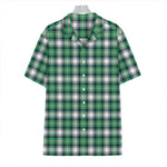 Saint Patrick's Day Tartan Pattern Print Hawaiian Shirt