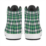 Saint Patrick's Day Tartan Pattern Print High Top Leather Sneakers