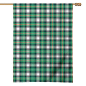 Saint Patrick's Day Tartan Pattern Print House Flag