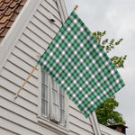 Saint Patrick's Day Tartan Pattern Print House Flag