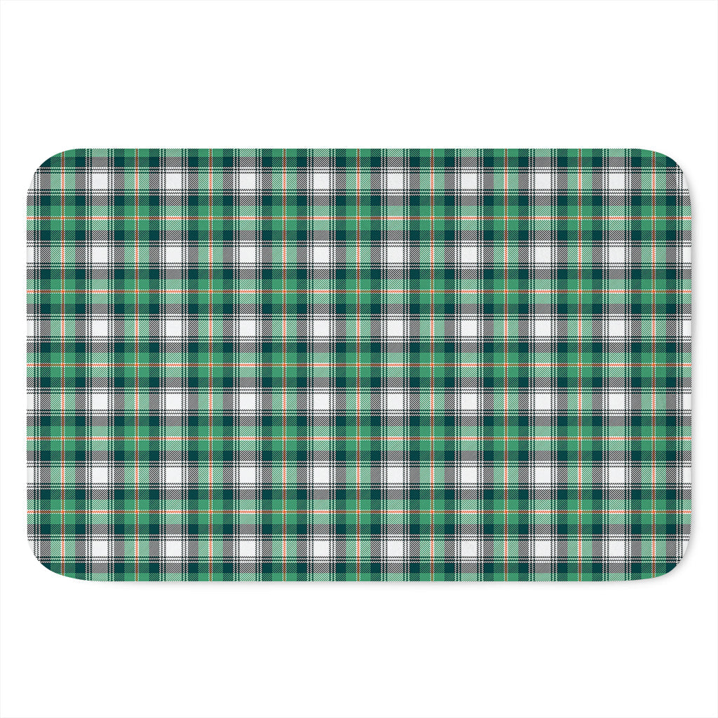 Saint Patrick's Day Tartan Pattern Print Indoor Door Mat