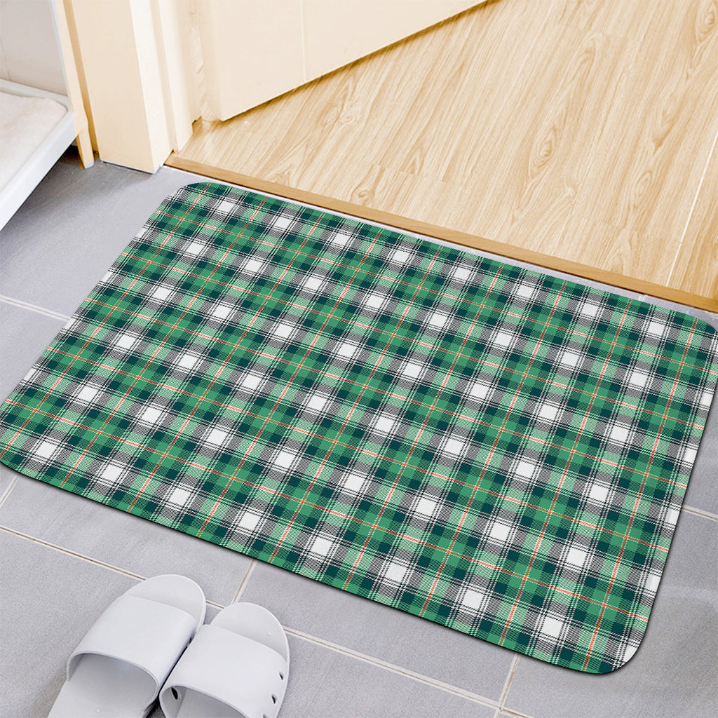 Saint Patrick's Day Tartan Pattern Print Indoor Door Mat