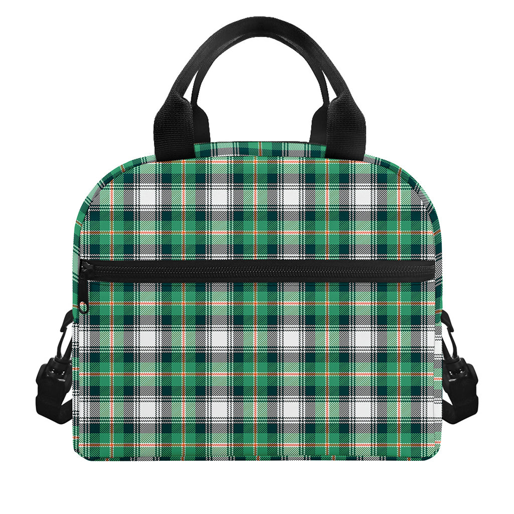 Saint Patrick's Day Tartan Pattern Print Insulated Lunch Bag